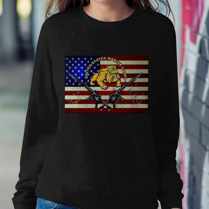 USMC Bulldog Hoodie - 100% Cotton Pullover Hooded Sweatshirt, 2XL Size, Machine Washable - View #5