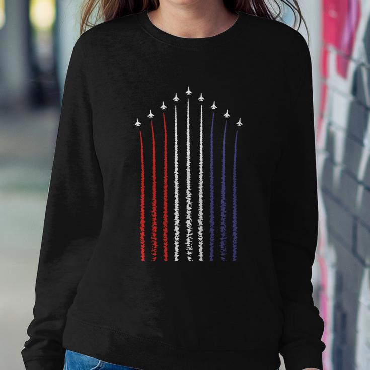 Us American Flag With Fighter Jets For 4Th Of July Gift Sweatshirt Gifts for Her