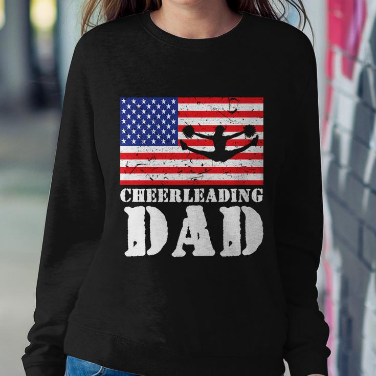 Usa American Distressed Flag Cheerleading Dad Men For Him Great Gift Sweatshirt Gifts for Her