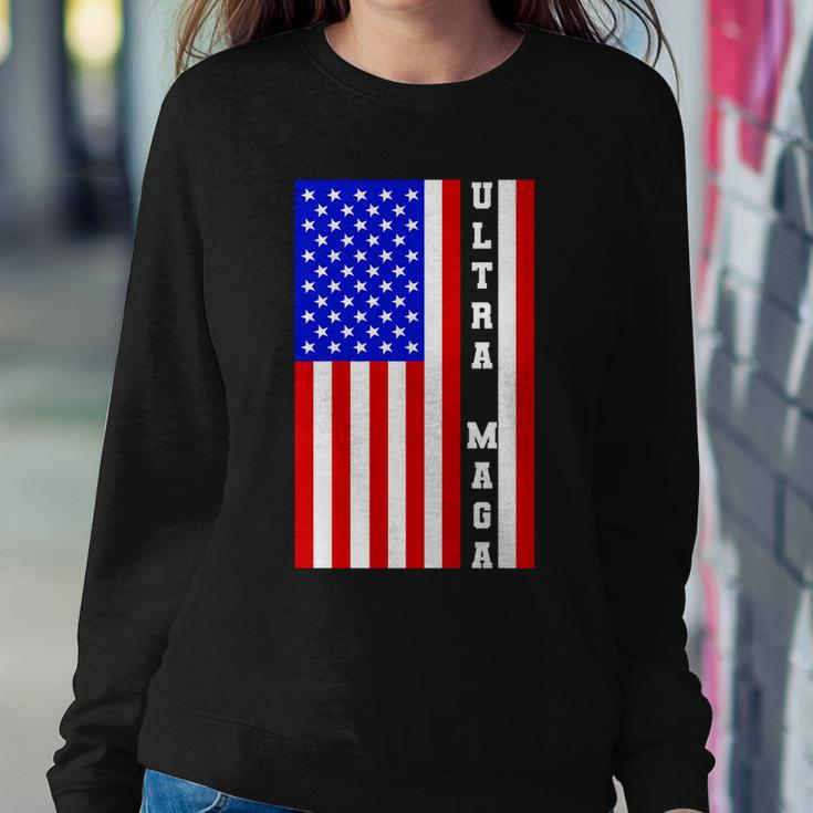 Usa Flag United States Of America Ultra Maga Trump Sweatshirt Gifts for Her