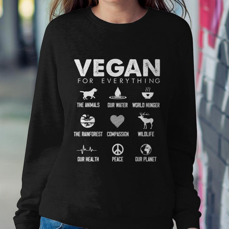 Vegan For Everything Meaningful Gift Earth Day Save The Bees Men Women Gift Sweatshirt Gifts for Her