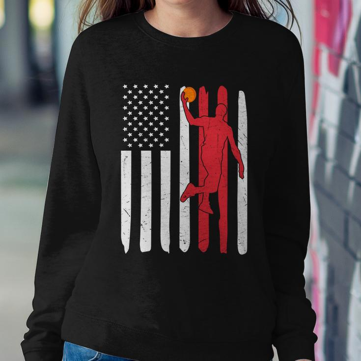 Vintage American Flag American Basketball League Basketball Player Sweatshirt Gifts for Her