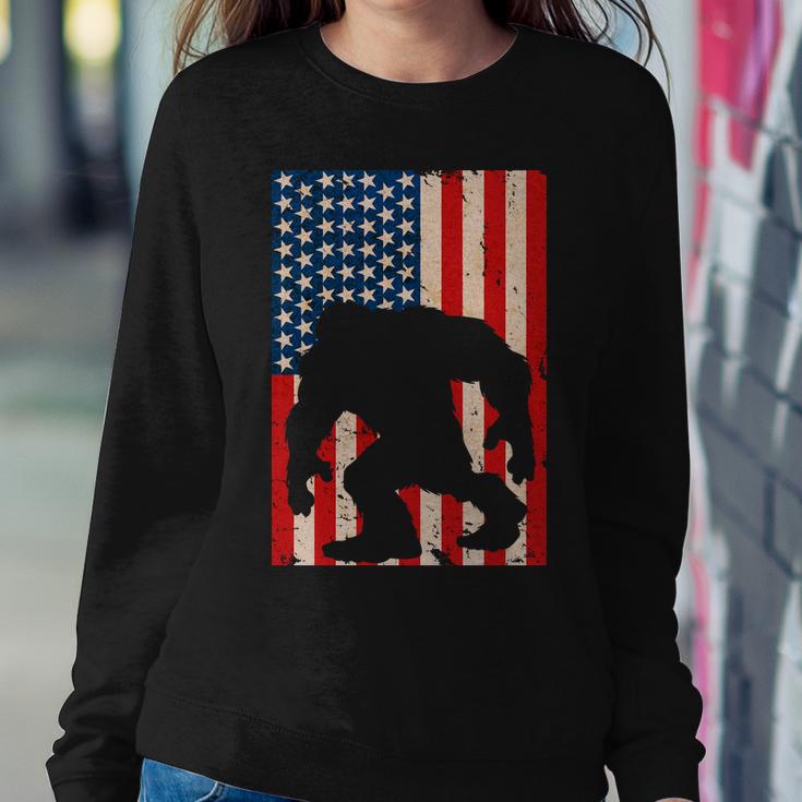 Vintage Bigfoot American Flag Tshirt Sweatshirt Gifts for Her