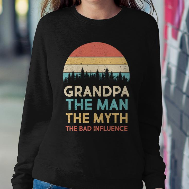 Vintage Grandpa Man Myth The Bad Influence Tshirt Sweatshirt Gifts for Her