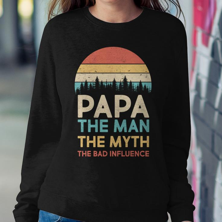 Vintage Papa Man Myth The Bad Influence Tshirt Sweatshirt Gifts for Her
