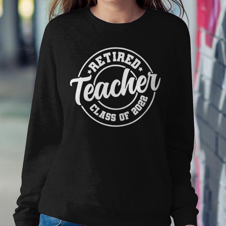 Vintage Retro Retired Teacher Class Of 2022 Retirement Gift Sweatshirt Gifts for Her