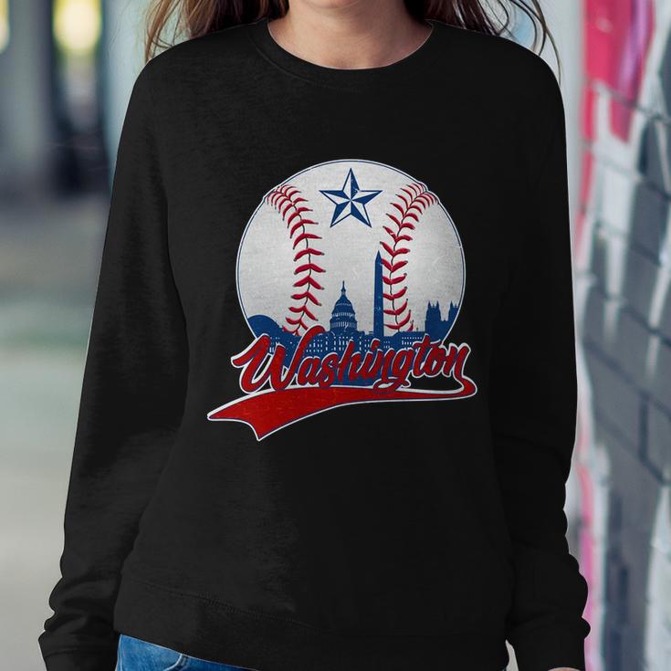 Washington Baseball Vintage Style Fan Sweatshirt Gifts for Her