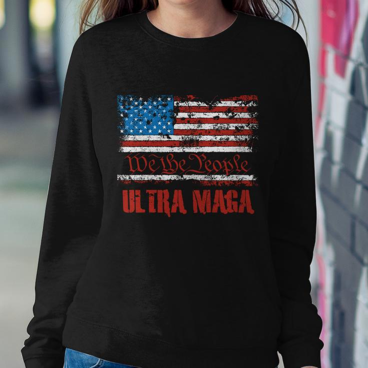 We The People Ultra Maga King Vintage Usa Flag Pride Sweatshirt Gifts for Her