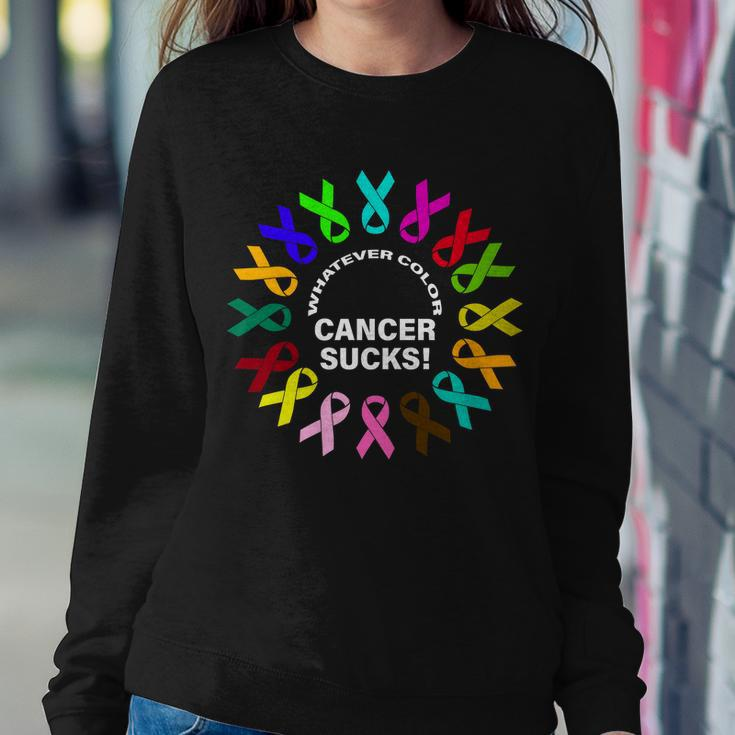 Whatever Color Cancer Sucks Tshirt Sweatshirt Gifts for Her