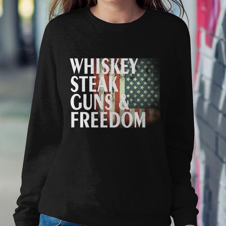 Whiskey Steak Guns And Freedom Tshirt Sweatshirt Gifts for Her