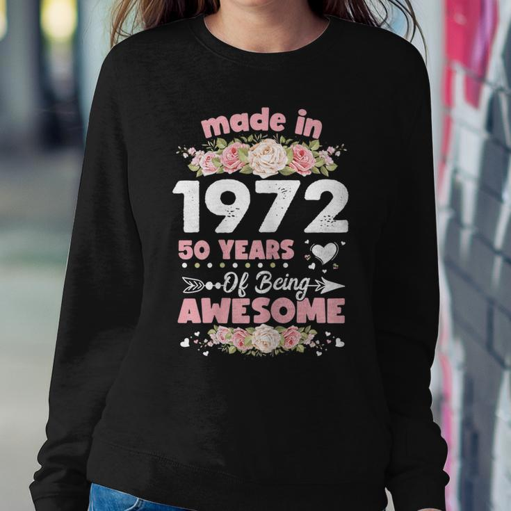 Womens 50 Years Old Gifts 50Th Birthday Born In 1972 Women Girls Sweatshirt Gifts for Her