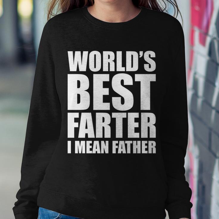 Worlds Best Farter I Mean Father Funny Dad Logo Sweatshirt Gifts for Her