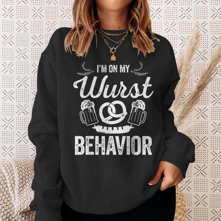Wurst Behavior Oktoberfest Funny German Festival Men Women Sweatshirt Graphic Print Unisex Gifts for Her