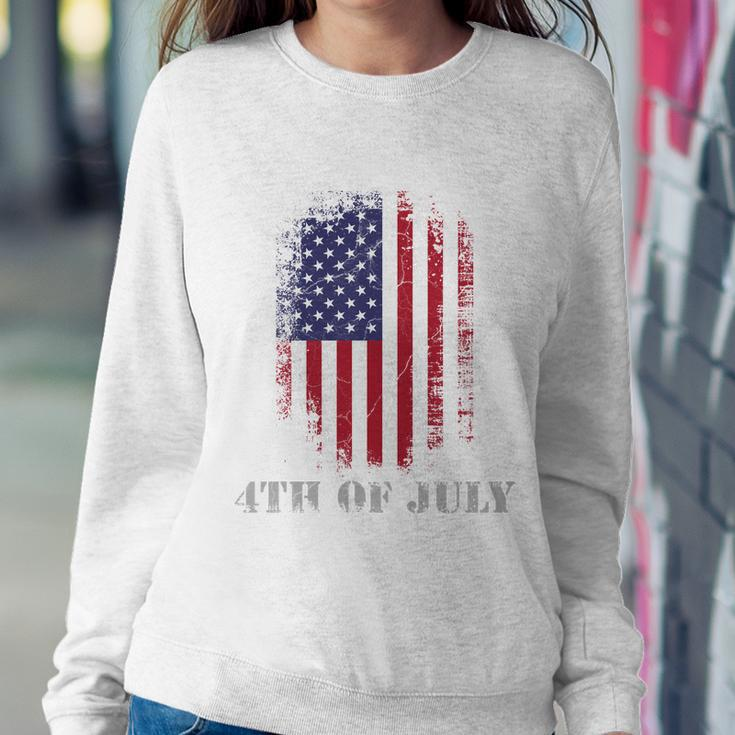 4Th Of July Usa Flag Vintage Distressed Independence Day Great Gift Sweatshirt Gifts for Her