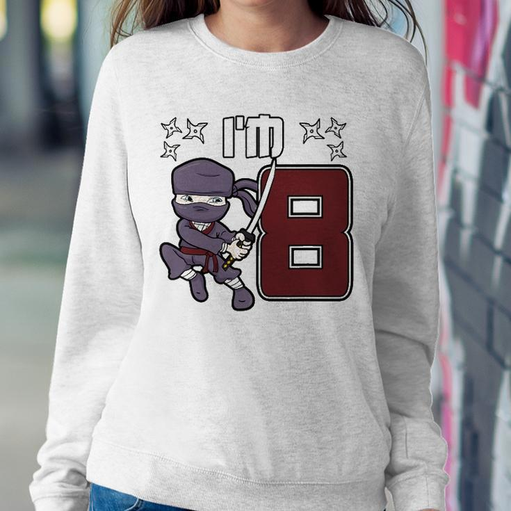8 Years Old Birthday Japanese Ninja Shinobi Gift Sweatshirt Gifts for Her