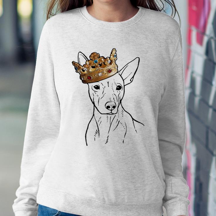 American Hairless Terrier Dog Wearing Crown Sweatshirt Gifts for Her