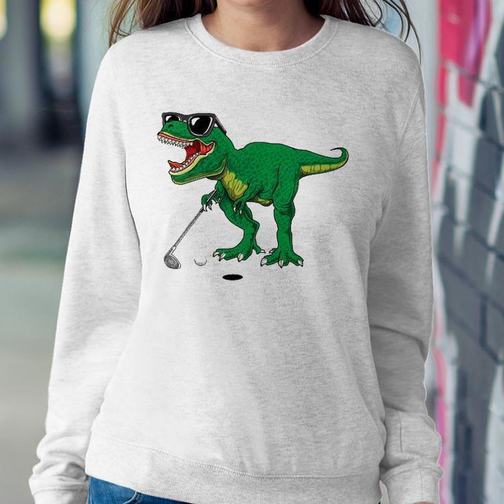 Cuterex Dinosaur Boys Golfing Lover Trex Dino Golf Gifts Sweatshirt Gifts for Her