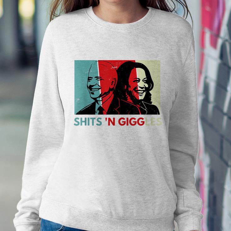 Funny Anti Biden Harris Shits N Giggles Political Gift Sweatshirt Gifts for Her