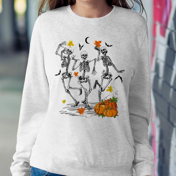 Funny Skeletons Dancing Halloween Dancing Sweatshirt Gifts for Her