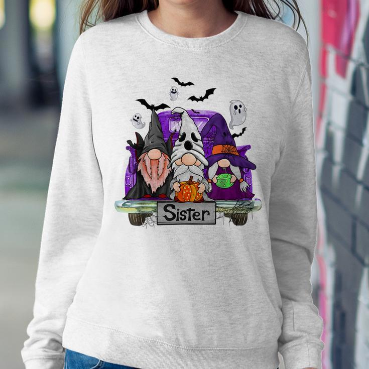 Gnomes Witch Truck Sister Funny Halloween Costume Sweatshirt Gifts for Her