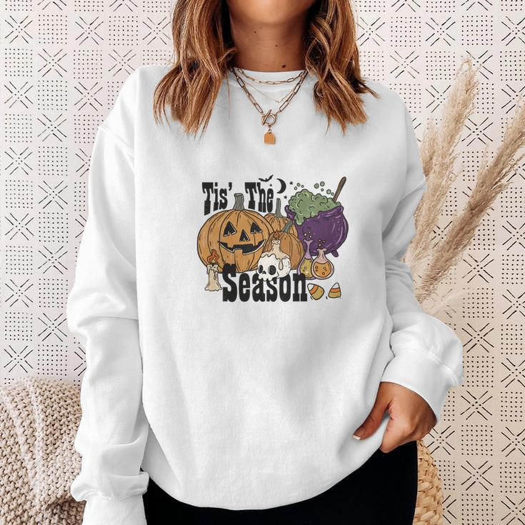 Halloween Tis The Season Pumpkin And Posion For You Men Women Sweatshirt Graphic Print Unisex Gifts for Her