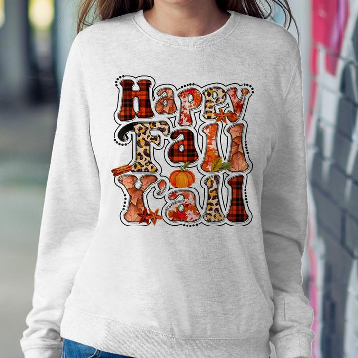 Happy Fall Yall Autumn Vibes Halloween For Autumn Lovers Sweatshirt Gifts for Her