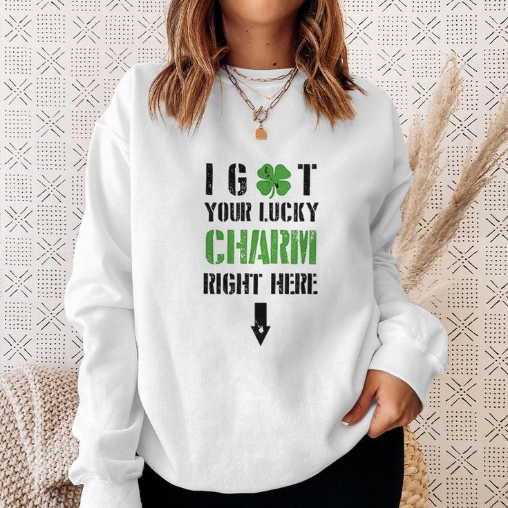 I Got Your Lucky Charm Right Here St Pattys Day V2 Men Women Sweatshirt Graphic Print Unisex Gifts for Her