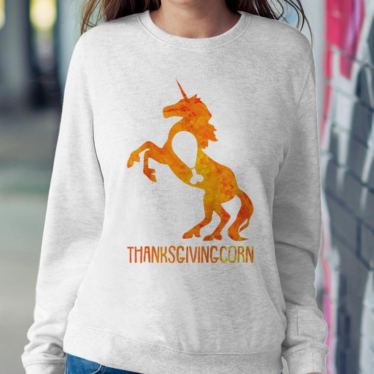 Kids Unicorn Thanksgiving Day Funny Turkey Leg Fall Autumn Sweatshirt Gifts for Her