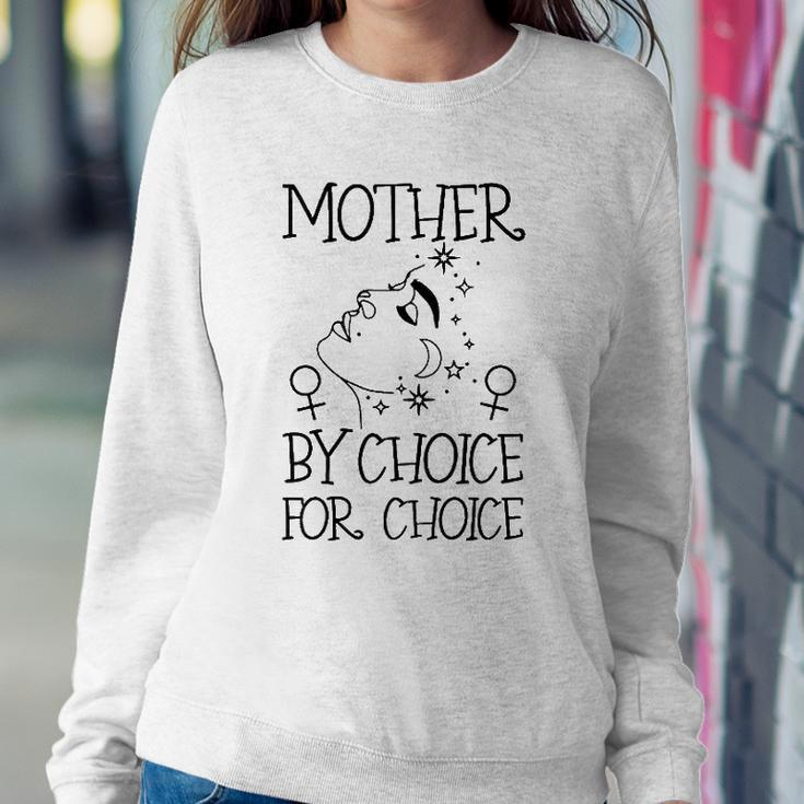 Mother By Choice For Choice Reproductive Rights Abstract Face Stars And Moon Sweatshirt Gifts for Her