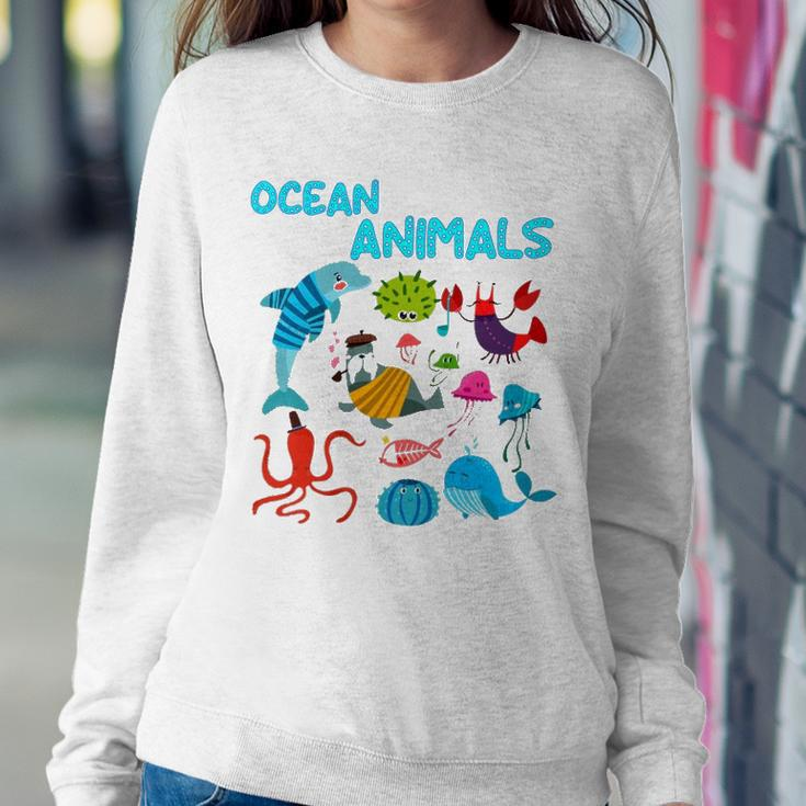 Ocean Animals Marine Creatures Under The Sea Gift Sweatshirt Gifts for Her