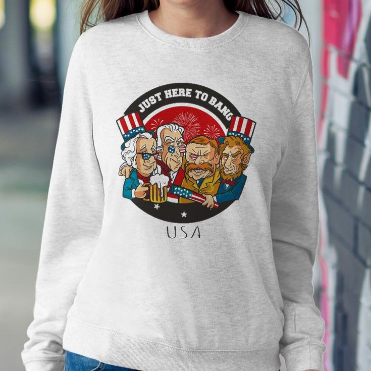 United States Of America Pride Funny George Washington Sweatshirt Gifts for Her