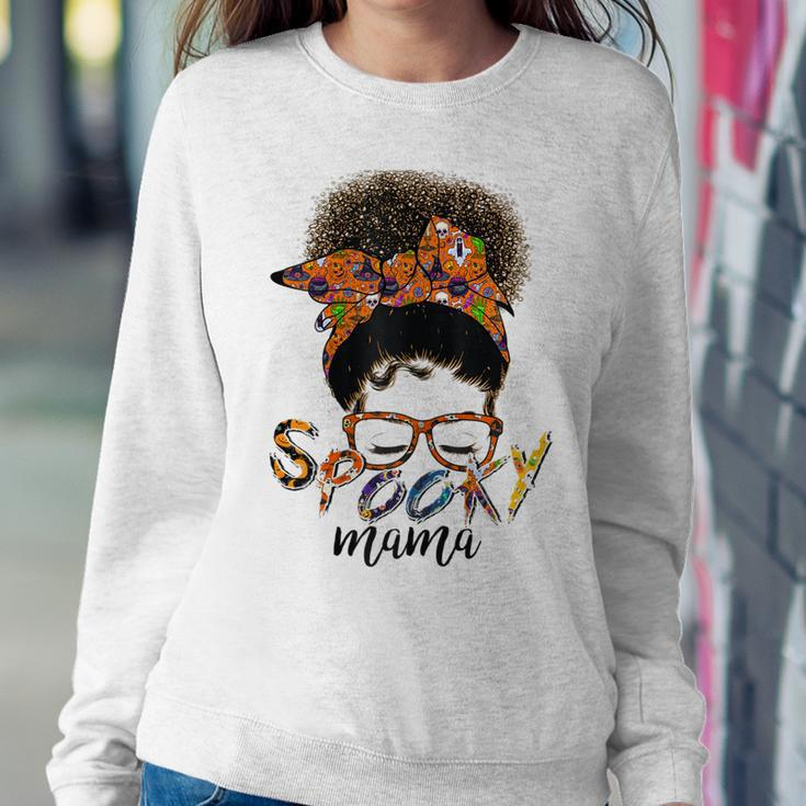 Womens Spooky Mama Funny Halloween Day For Mom Sweatshirt Gifts for Her