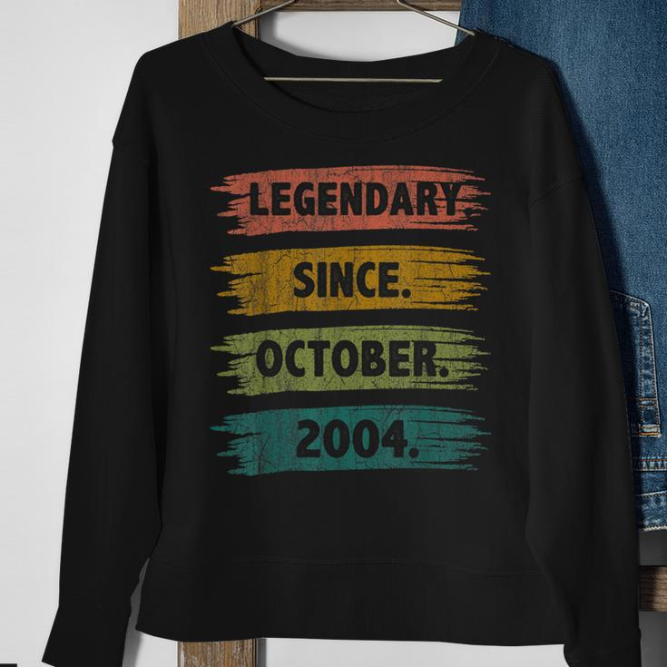 18 Years Old Legend Since October 2004 18Th Birthday Gifts Men Women Sweatshirt Graphic Print Unisex Gifts for Old Women
