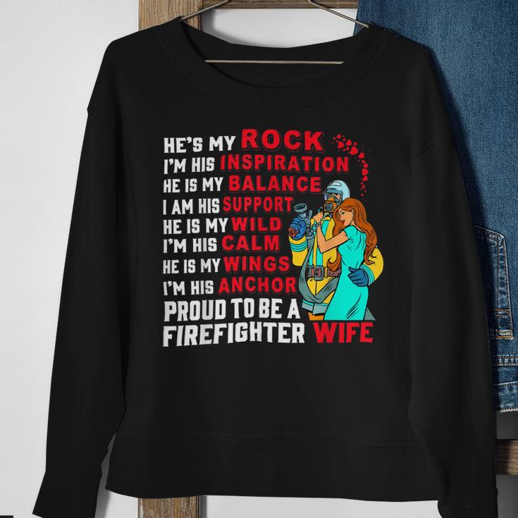 Firefighter Proud To Be A Firefighter Wife Fathers Day Sweatshirt