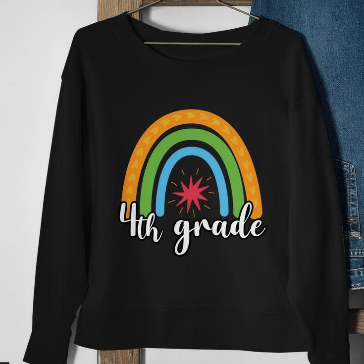 4Th Grade Rainbow Lover Back To School First Day Of School Sweatshirt Gifts for Old Women
