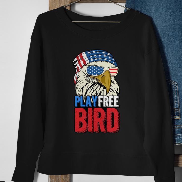 4Th Of July American Flag Bald Eagle Mullet Play Free Bird Gift Sweatshirt Gifts for Old Women