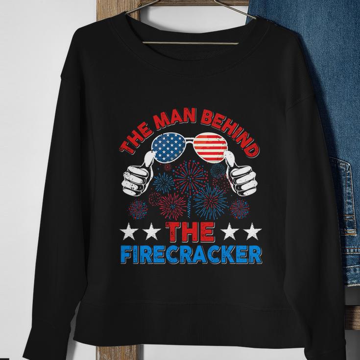 4Th Of July The Man Behind The Firecracker Patriotic Us Flag Gift Sweatshirt Gifts for Old Women