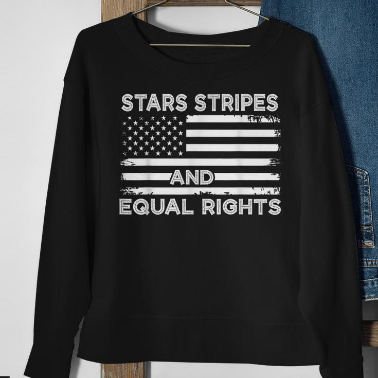 4Th Of July Womens Rights Stars Stripes And Equal Rights Sweatshirt Gifts for Old Women