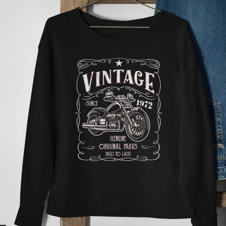 50Th Birthday 1972 Gift Vintage Classic Motorcycle 50 Years Sweatshirt Gifts for Old Women