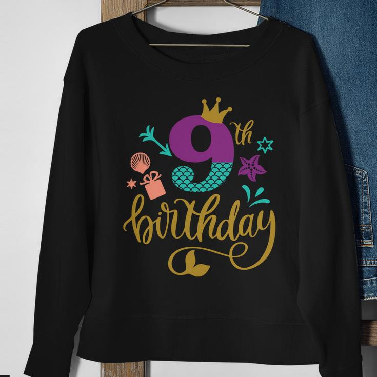 9Th Birthday Cute Graphic Design Printed Casual Daily Basic Sweatshirt Gifts for Old Women