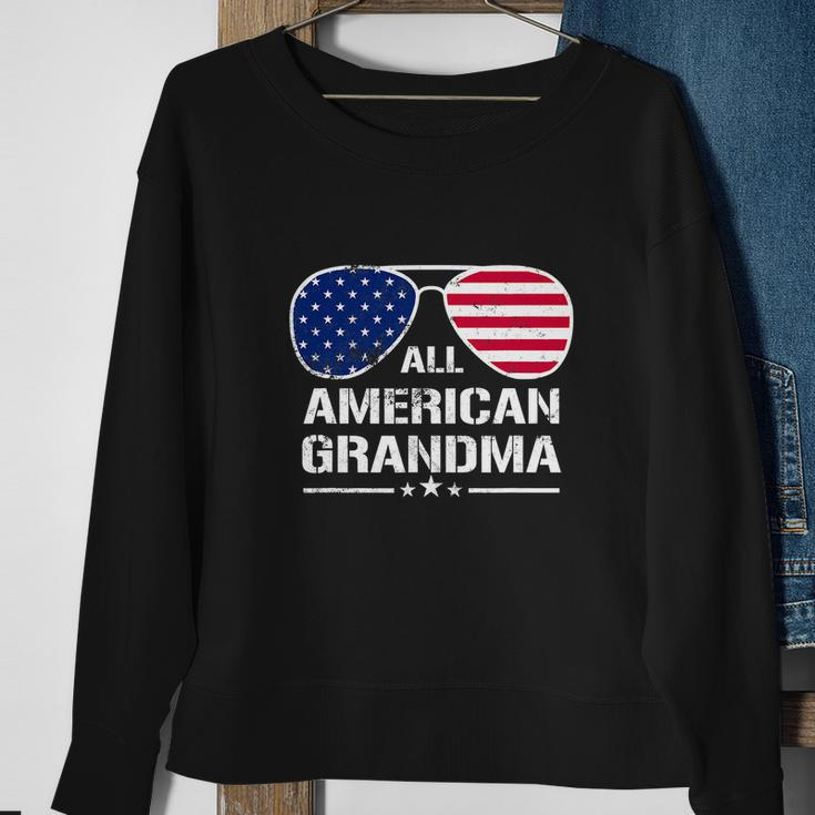 All American Grandma American Flag Patriotic V2 Sweatshirt Gifts for Old Women