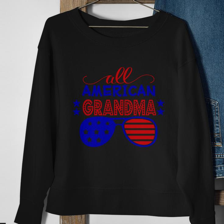 All American Grandma Sunglasses 4Th Of July Independence Day Patriotic Sweatshirt Gifts for Old Women