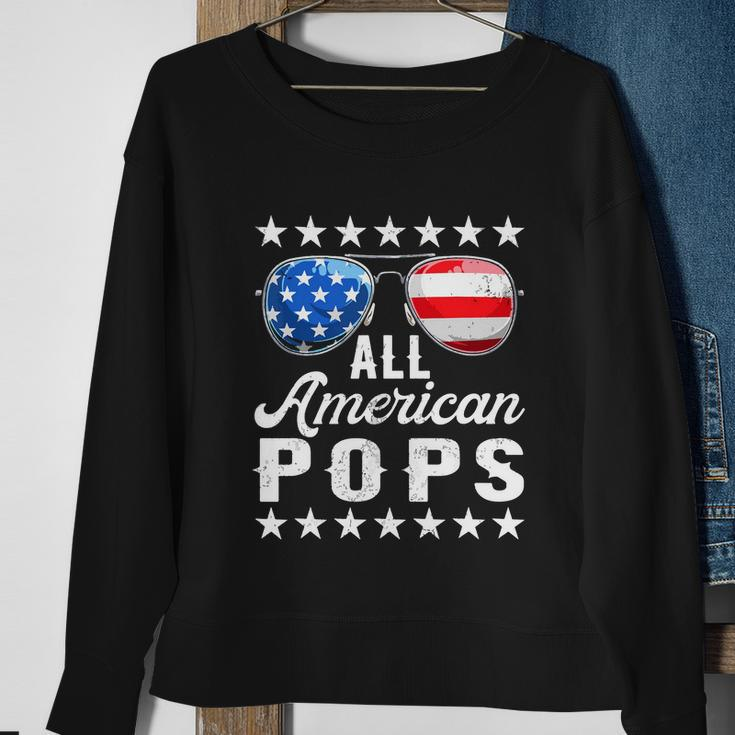 All American Pops Shirts 4Th Of July Matching Outfit Family Sweatshirt Gifts for Old Women