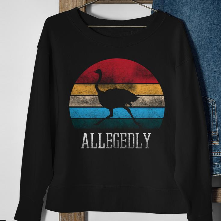 Allegedly Ostrich Lover Vintage Sweatshirt Gifts for Old Women