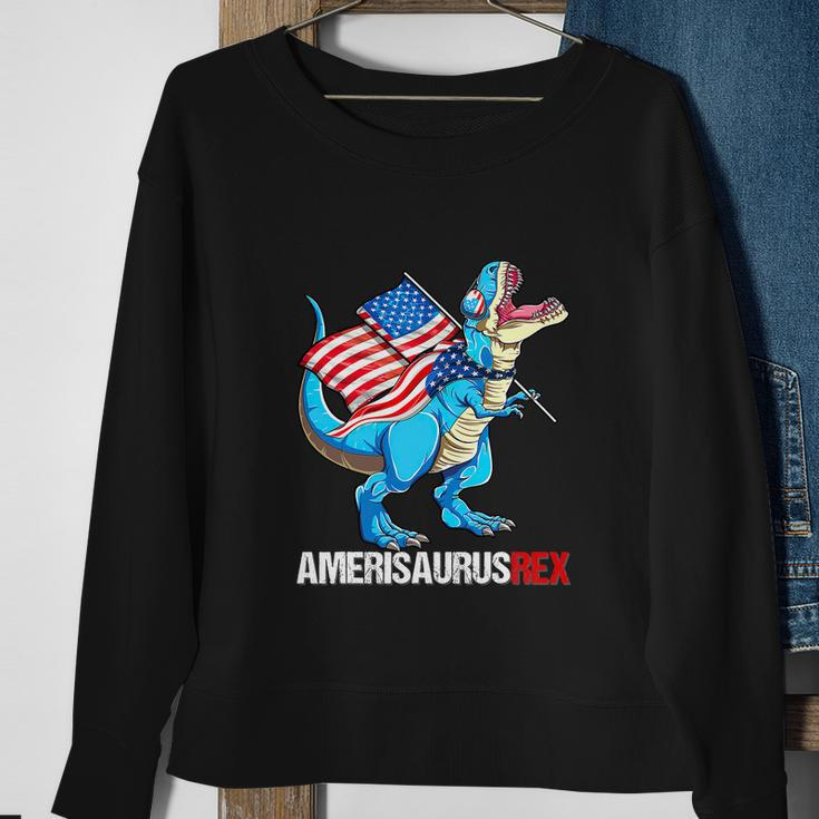 American Flag Funny 4Th Of JulyRex Dinosaur Sweatshirt Gifts for Old Women