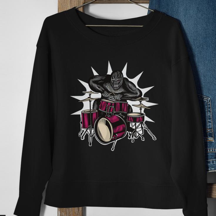 Ape Drummer Sweatshirt Gifts for Old Women