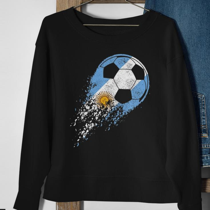 Argentina Soccer Argentinian Flag Pride Soccer Player Sweatshirt Gifts for Old Women
