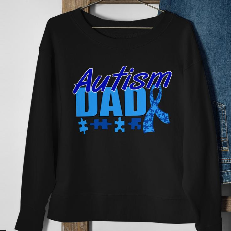 Autism Dad Awareness Ribbon Tshirt Sweatshirt Gifts for Old Women