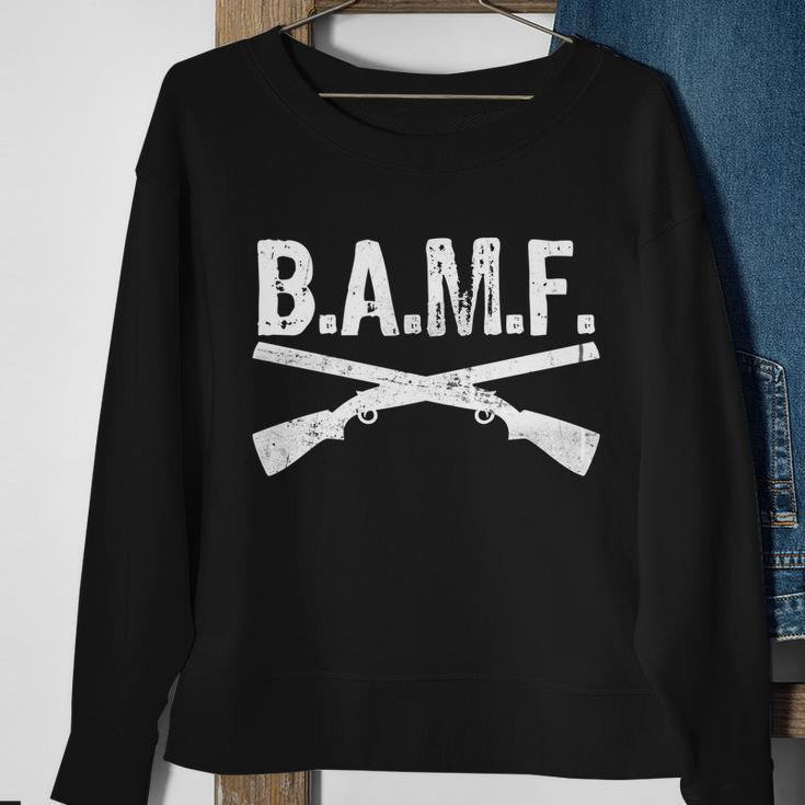 BAMF Guns Badass Sweatshirt Gifts for Old Women
