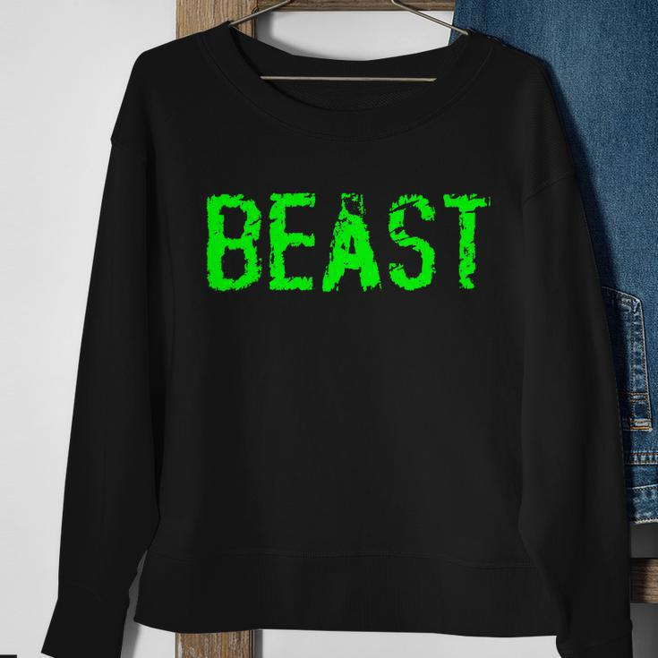 Beast Gym Workout Mode Fitness Logo Tshirt Sweatshirt Gifts for Old Women